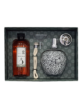Set Lampara Catalitica GRANDE Mosaico Gris Medio