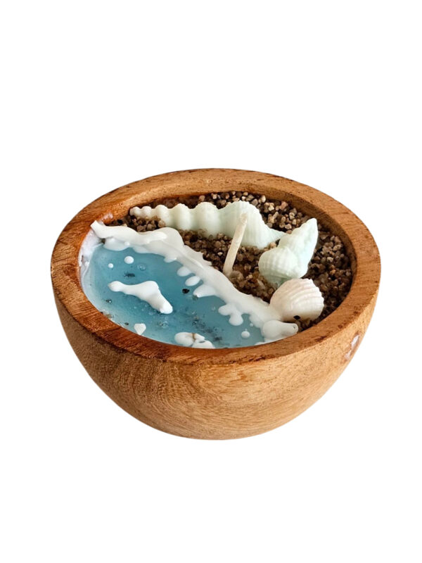 Vela de Soja - Cuenco 10 Cms. Premier - Playa con Caracoles