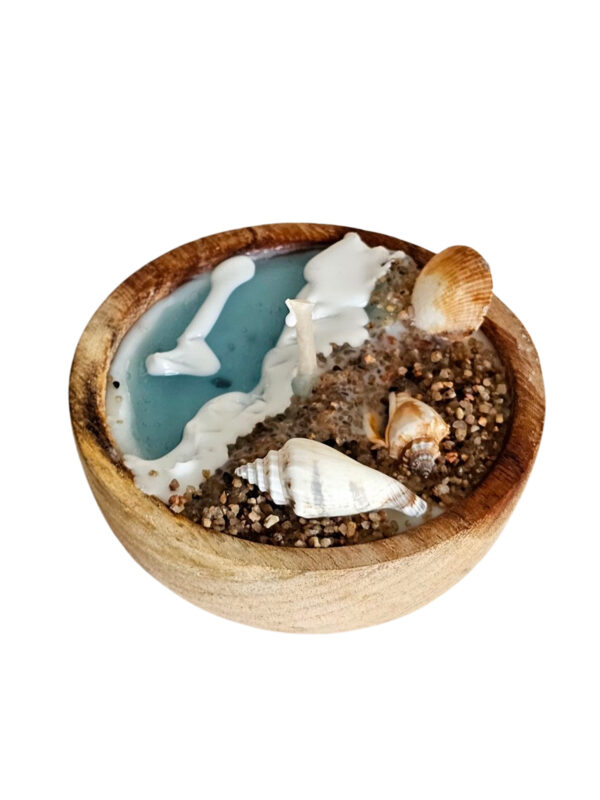 Vela de Soja - Cuenco 10 Cms. Premier - Playa con Caracoles - Imagen 3