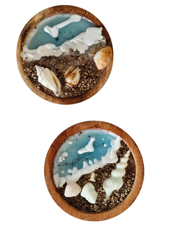 Vela de Soja - Cuenco 10 Cms. Premier - Playa con Caracoles - Imagen 5