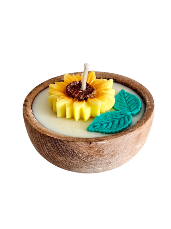 Vela de Soja - Cuenco 10 Cms. Premier - Girasol - Imagen 6