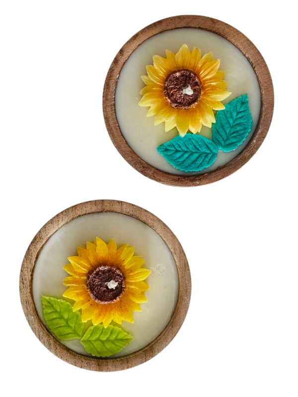 Vela de Soja - Cuenco 10 Cms. Premier - Girasol - Imagen 4