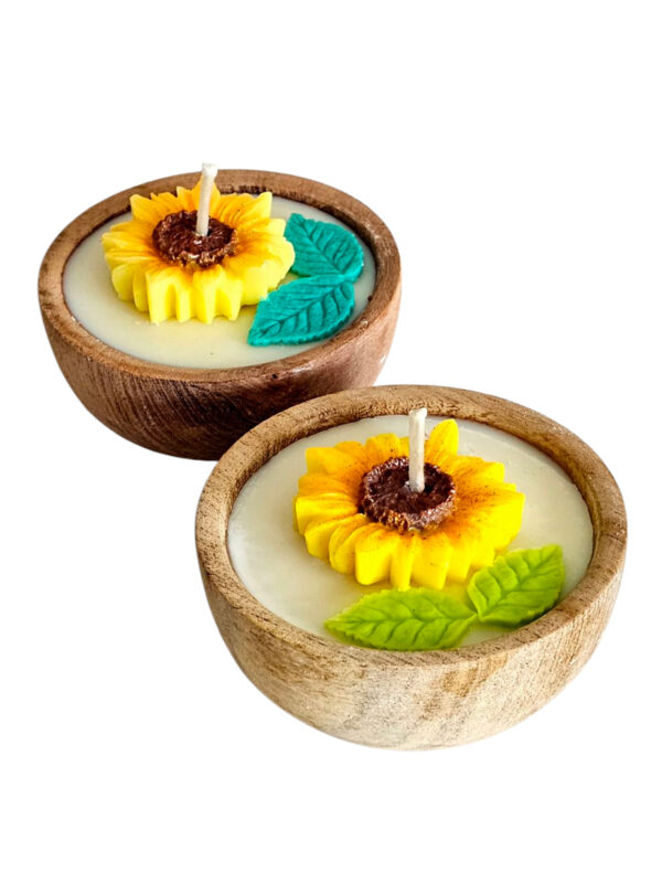 Vela de Soja - Cuenco 10 Cms. Premier - Girasol - Imagen 8