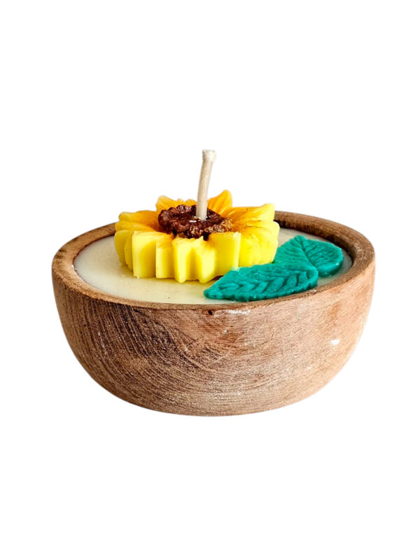 Vela de Soja - Cuenco 10 Cms. Premier - Girasol - Imagen 7