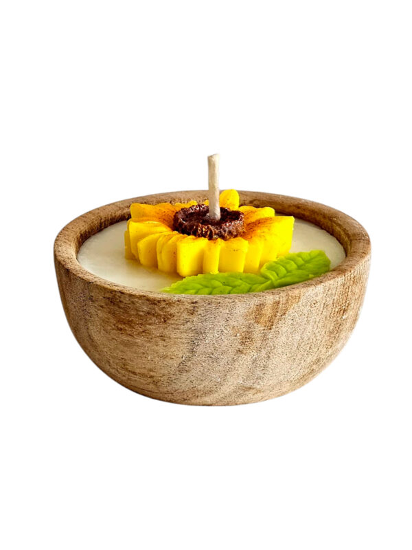 Vela de Soja - Cuenco 10 Cms. Premier - Girasol - Imagen 5