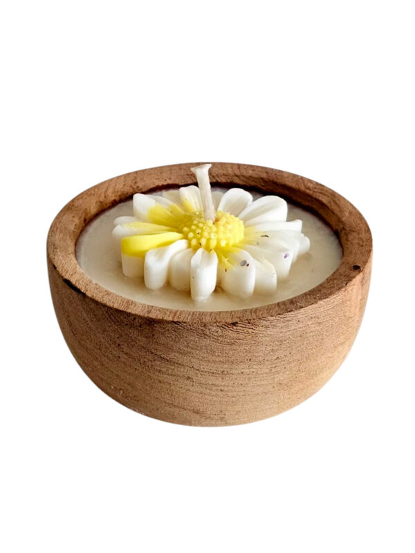 Vela de Soja - Cuenco 10 Cms. Premier - Margarita Blanca